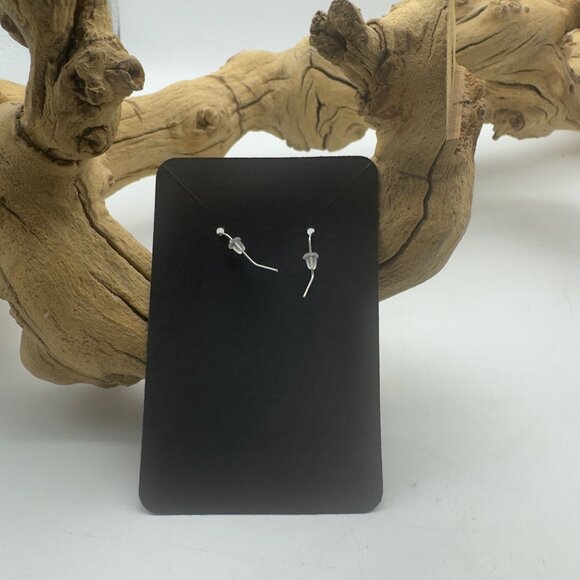 Colorful Geometric Dangle Earrings Blue Green Yellow Lightweight Boho Glass - Picture 5 of 5